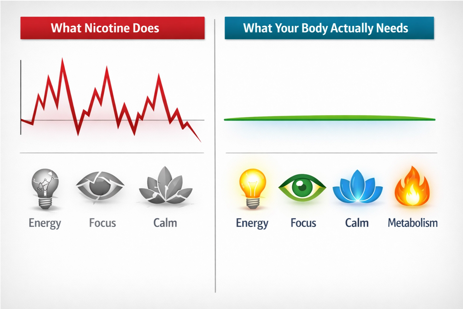 What your body actually needs vs what nicotine provides