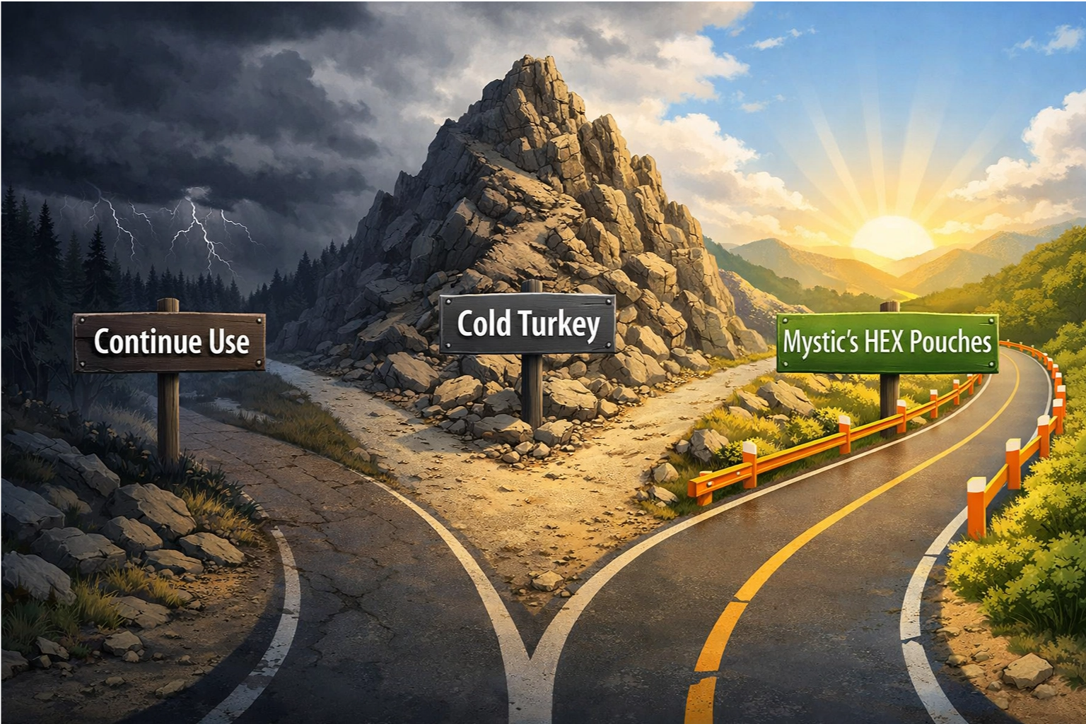 Three paths: continue pouches, cold turkey, or support your body
